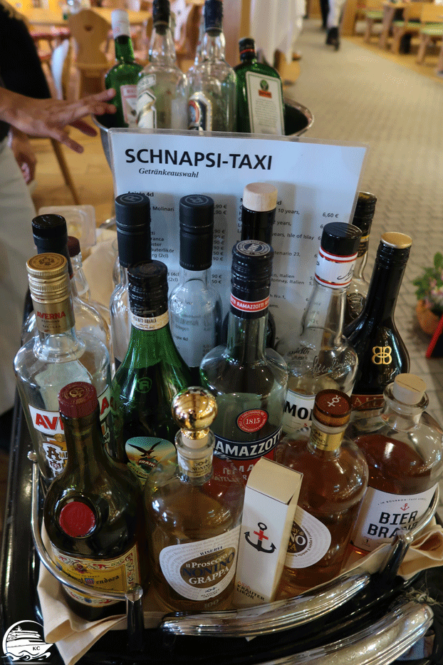 Schapsi Taxi Getränkeauswahl
