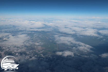 Flug Blick aus der Flugzeug